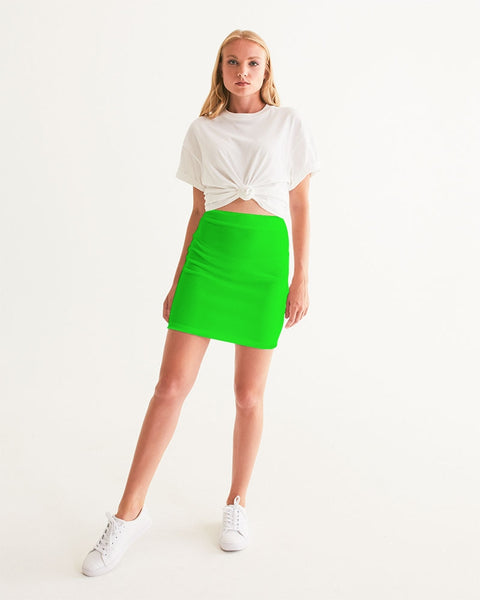 Tayrona Lime Green  Women's Mini Skirt