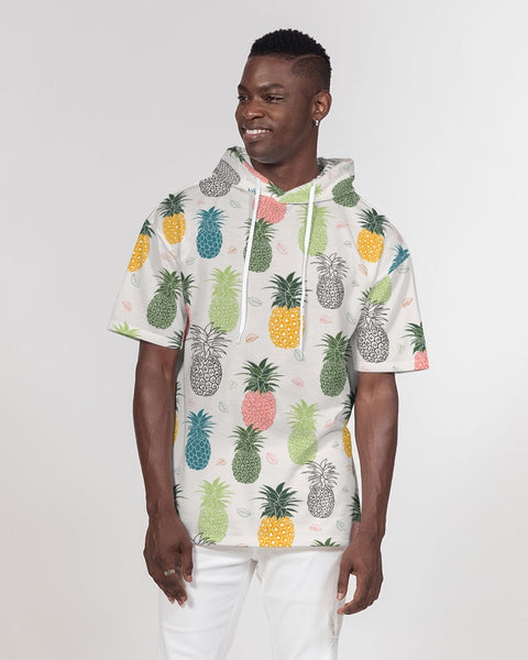 Tayrona Pineapple Men's Premium Heavyweight Short Sleeve Hoodie
