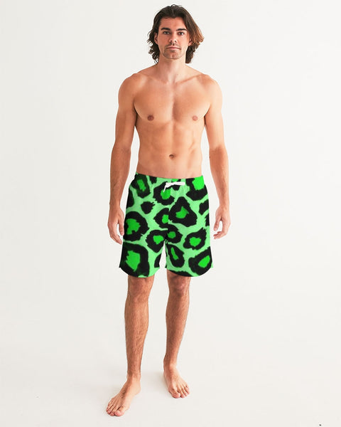 Tayrona Bright Green Leopard Swim Trunks