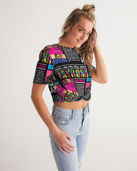 Tayrona Women's Twist-Front Cropped Tee