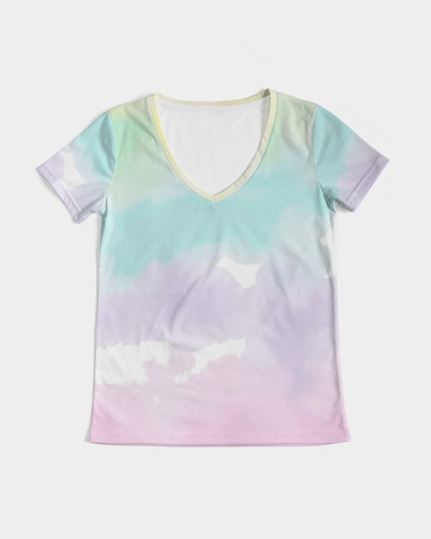 tiedie light Women's V-Neck Tee