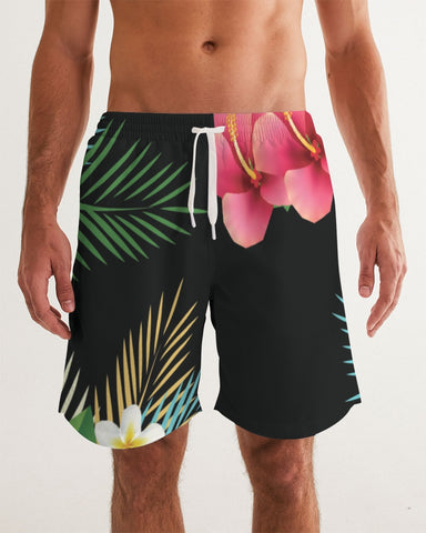 Tayrona Tropical Floral Pattern Men's Swim Trunk
