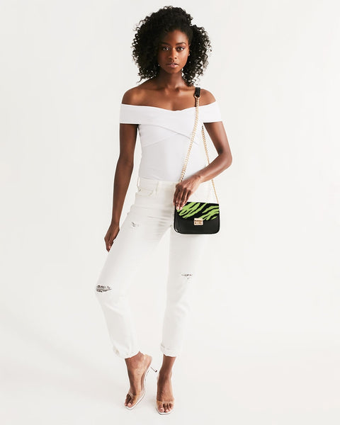 Tayrona Green Tiger Stripe Small Shoulder Bag
