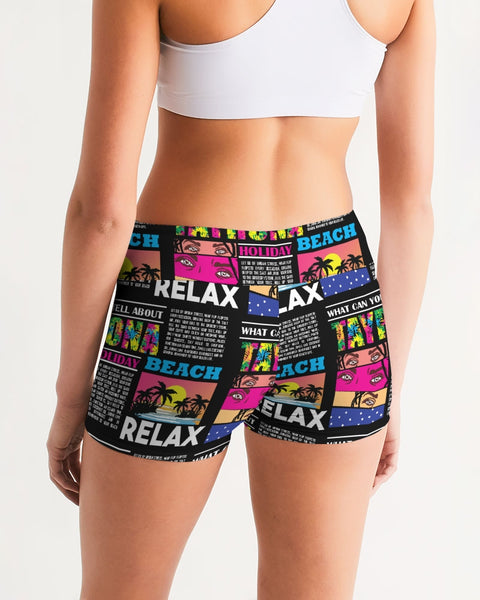 Tayrona Women's Mid-Rise Yoga Shorts
