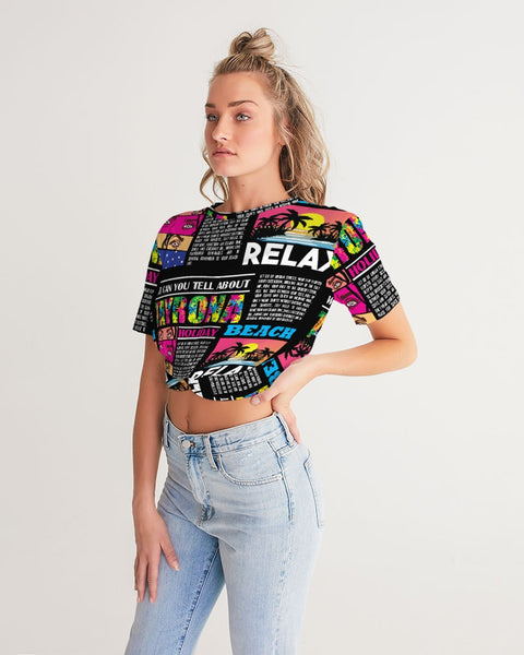 Tayrona Women's Twist-Front Cropped Tee