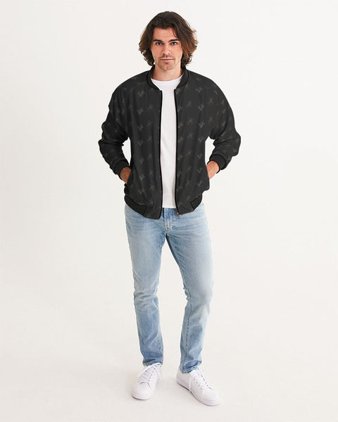 black palm pattern Men's Bomber Jacket