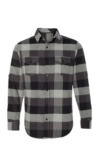 Tayrona Long Sleeve Flannel Grey And Black