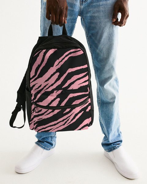 Tayrona Pink Tiger Stripe Swimsuit Small Canvas Backpack
