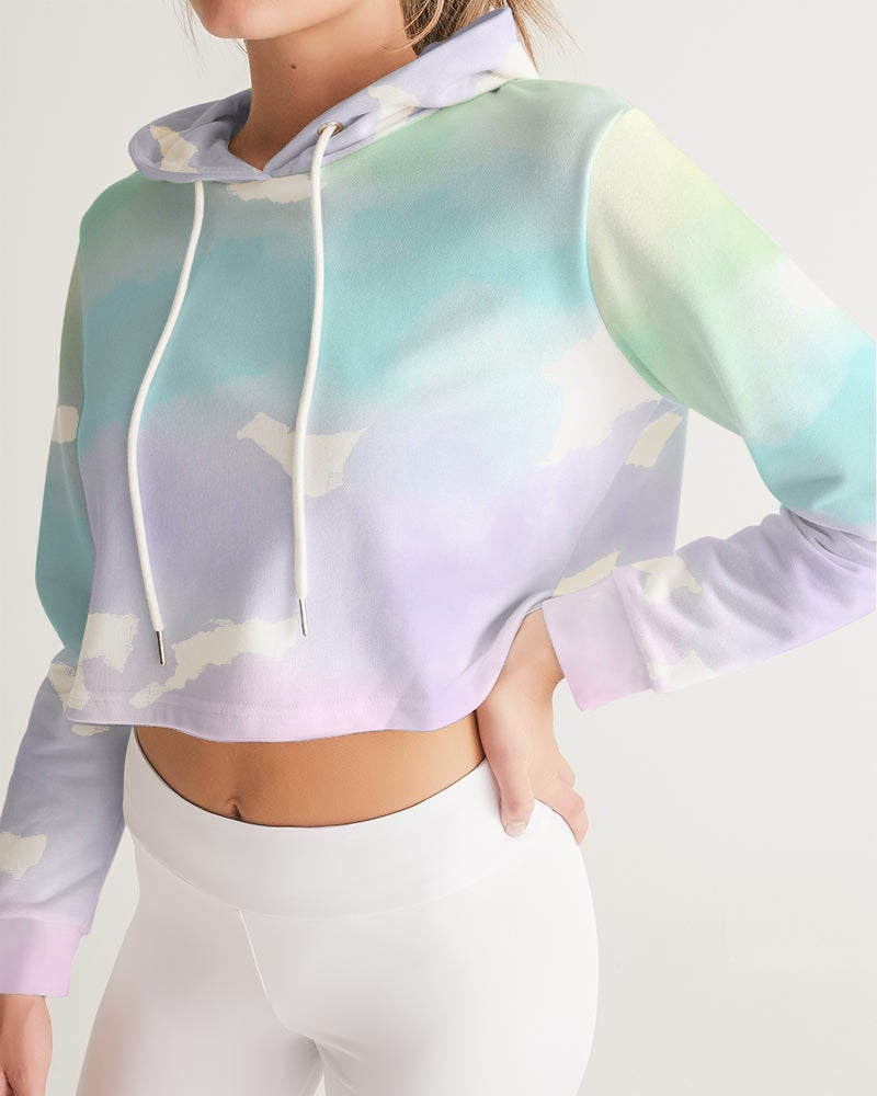 Tayrona Tie-Dye light Women's Cropped Hoodie