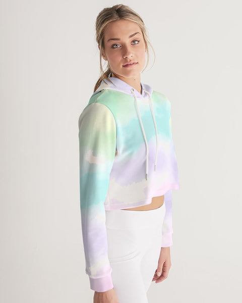 Tayrona Tie-Dye light Women's Cropped Hoodie