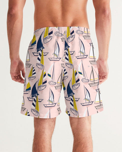 sailboat pattern Men's Swim Trunk