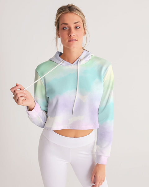 Tayrona Tie-Dye light Women's Cropped Hoodie