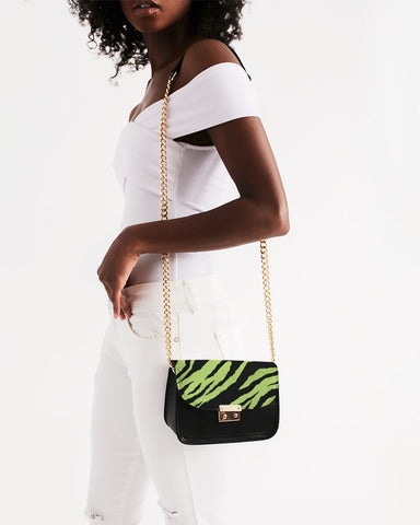 Tayrona Green Tiger Stripe Small Shoulder Bag