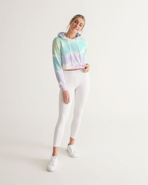 Tayrona Tie-Dye light Women's Cropped Hoodie