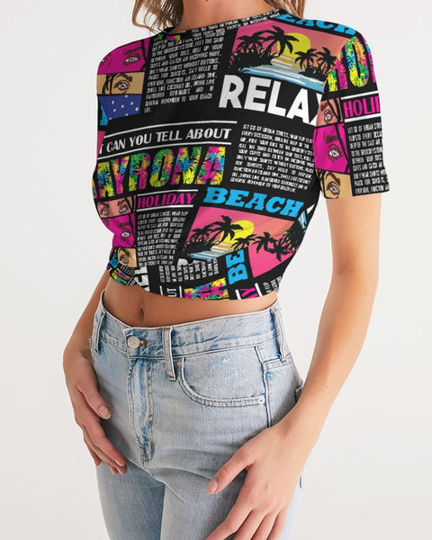 Tayrona Women's Twist-Front Cropped Tee