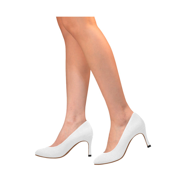 white Women's High Heels (Model 048)
