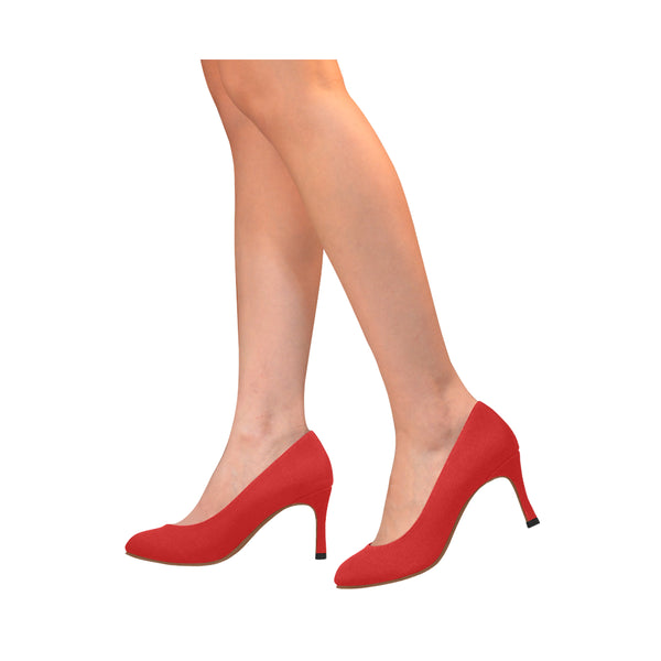 red Women's High Heels (Model 048)