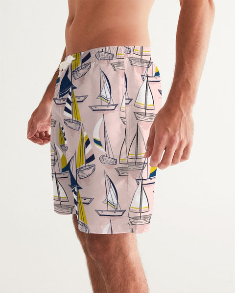 sailboat pattern Men's Swim Trunk