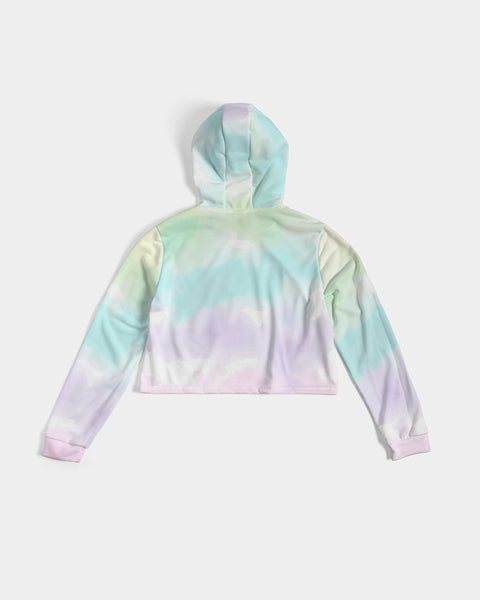 Tayrona Tie-Dye light Women's Cropped Hoodie