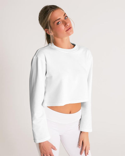 white Women's Cropped Sweatshirt