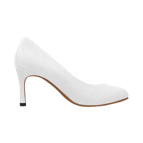 white Women's High Heels (Model 048)