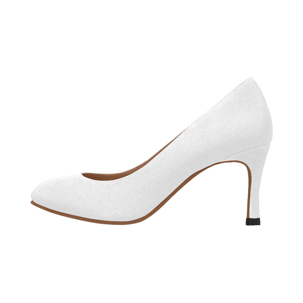 white Women's High Heels (Model 048)