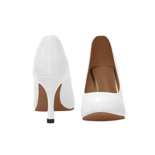 white Women's High Heels (Model 048)