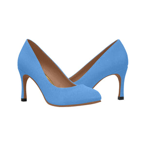 blue Women's High Heels (Model 048)