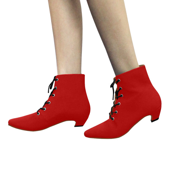 copy Women's Pointed Toe Low Heel Booties (Model 052)