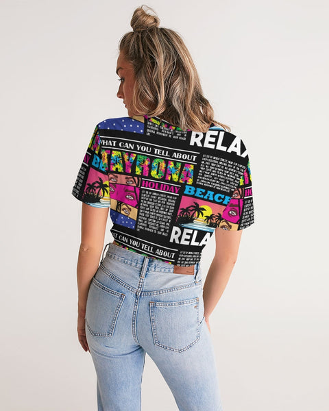 Tayrona Women's Twist-Front Cropped Tee