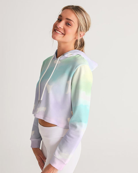 Tayrona Tie-Dye light Women's Cropped Hoodie