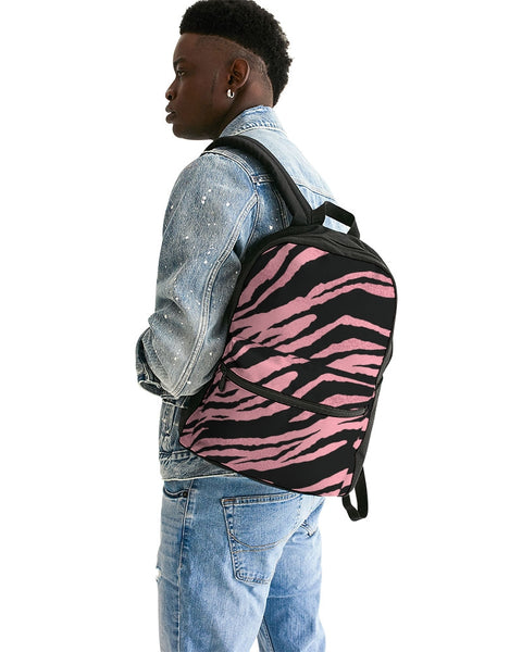 Tayrona Pink Tiger Stripe Swimsuit Small Canvas Backpack