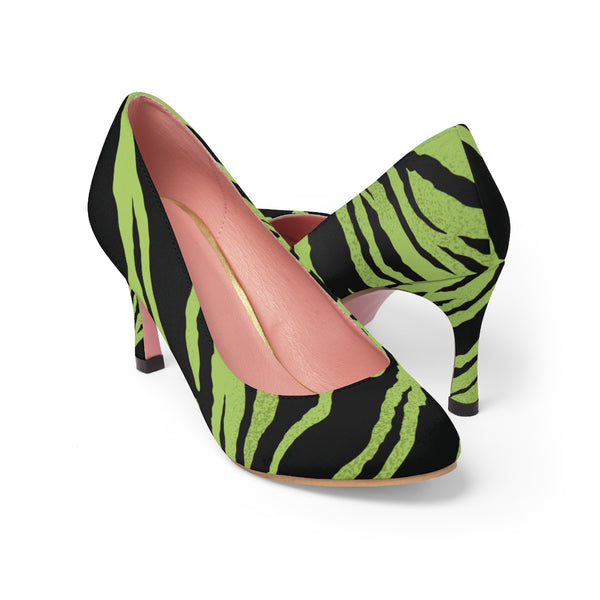 Tayrona Green Tiger Stripe Women's High Heels