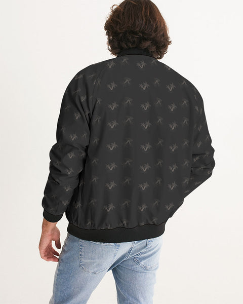 black palm pattern Men's Bomber Jacket