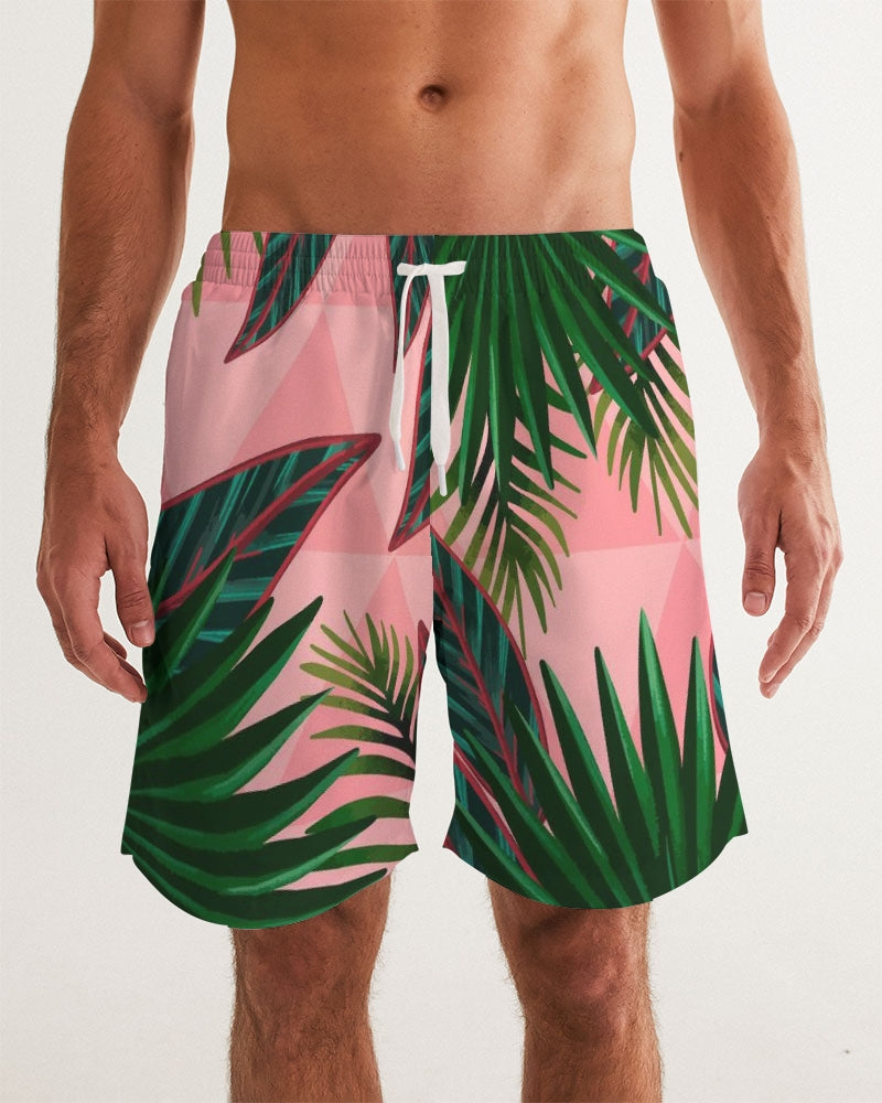 Tayrona Men's Tropical Pattern Swim Trunk