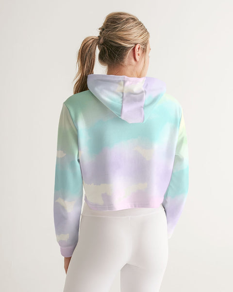 Tayrona Tie-Dye light Women's Cropped Hoodie