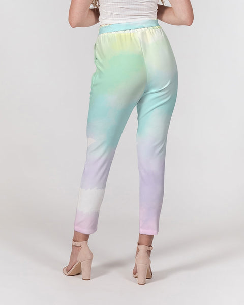 Taryona Tie-Dye light Women's Belted Tapered Pants