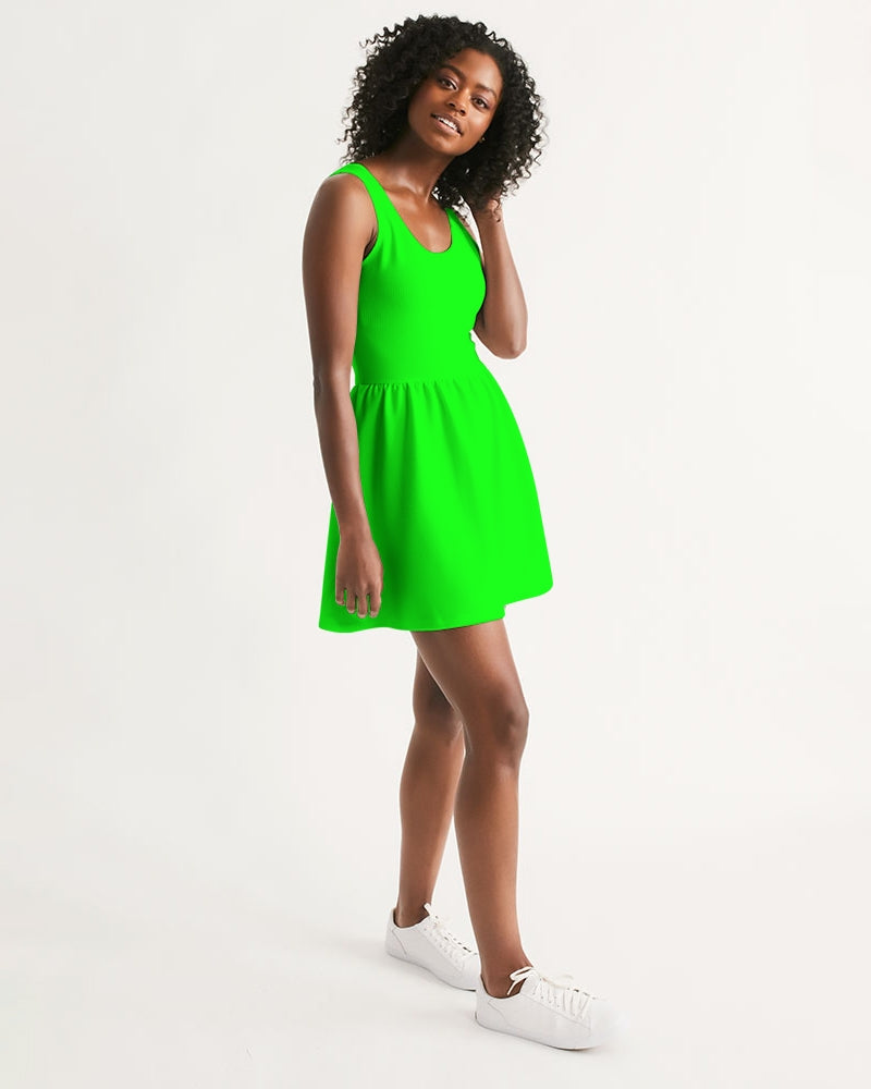 lime green skater dress Tayrona Women's Scoop Neck – Tayrona Apparel formal dresses for girls
