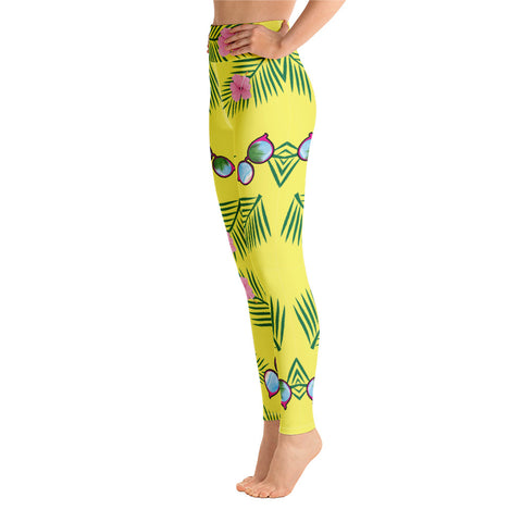 Tayrona Yellow Glasses Beach Yoga Leggings