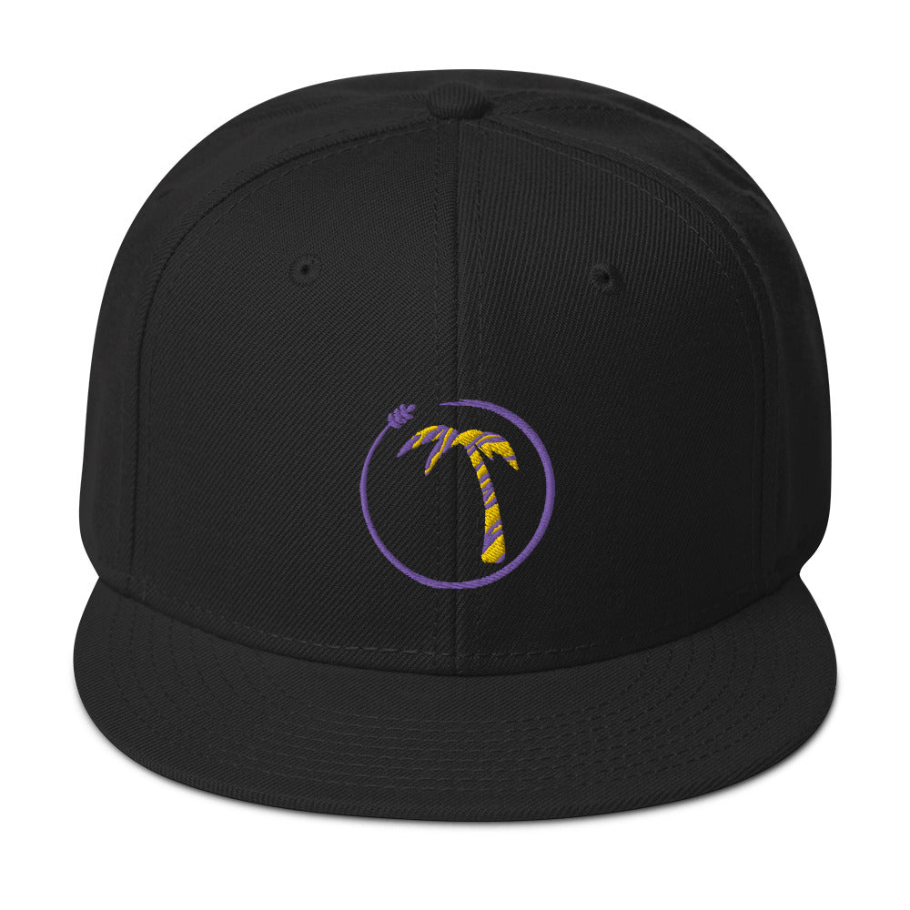 Tayrona Purple/Yellow logo Snapback Black Hat