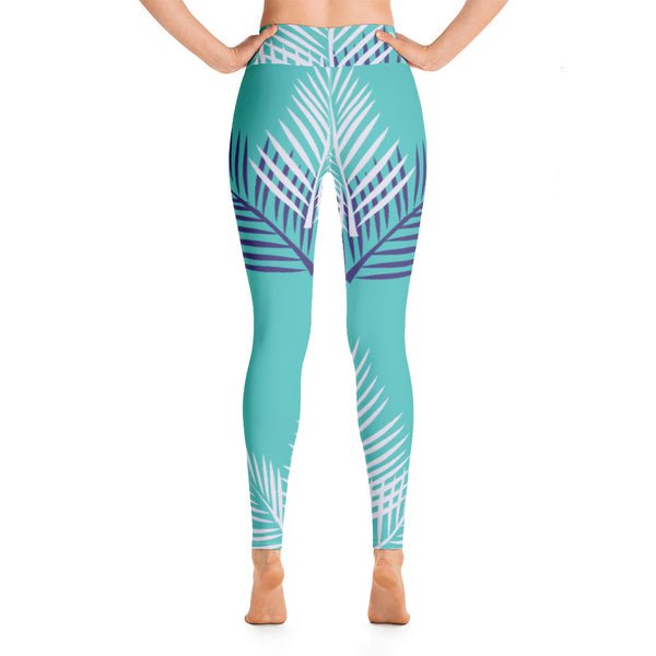 Tayrona Tropical Blue Yoga Leggings