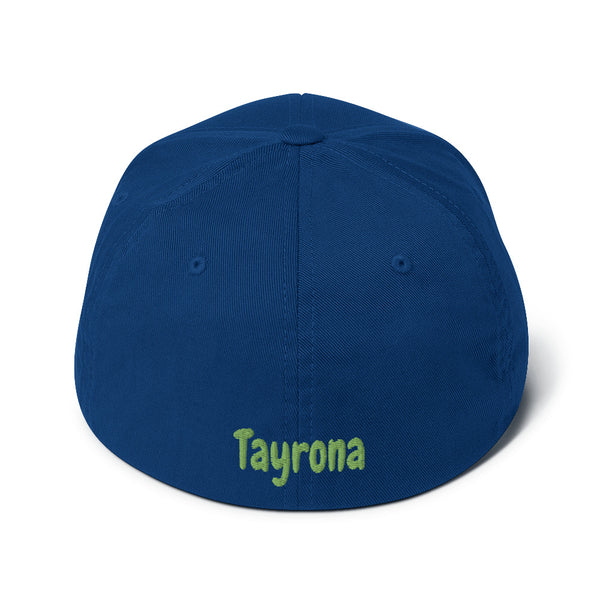 Tayrona Structured Twill Cap Flex Fit Kiwi Green Logo