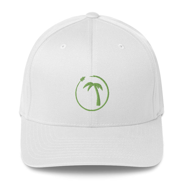 Tayrona Structured Twill Cap Flex Fit Kiwi Green Logo