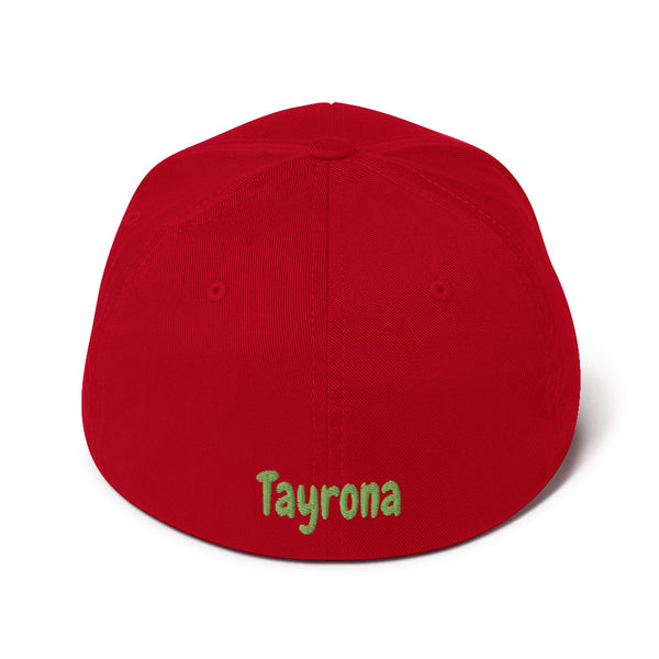 Tayrona Structured Twill Cap Flex Fit Kiwi Green Logo