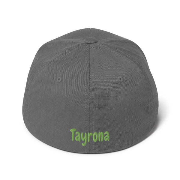 Tayrona Structured Twill Cap Flex Fit Kiwi Green Logo