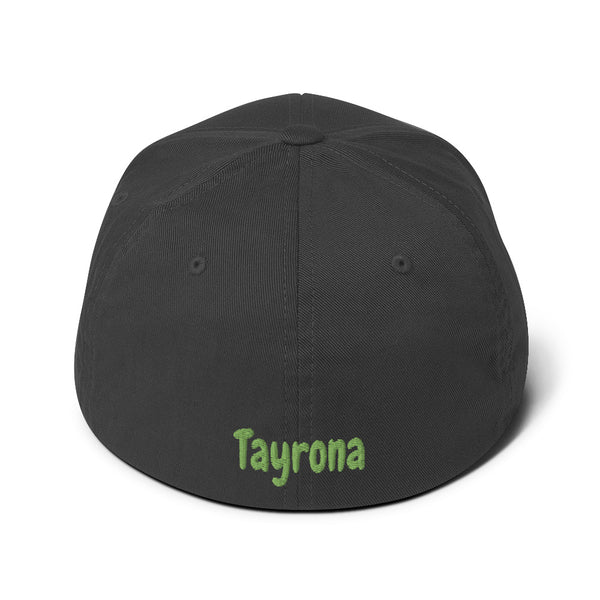 Tayrona Structured Twill Cap Flex Fit Kiwi Green Logo