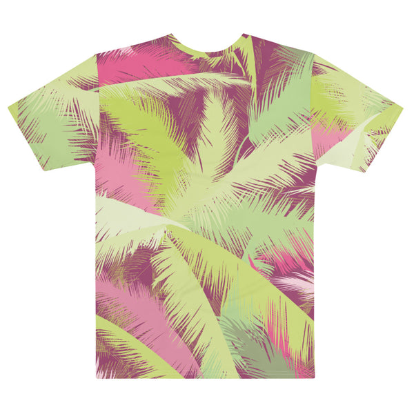 Tayona Palm Tree Pattern V-Neck Men's T-shirt