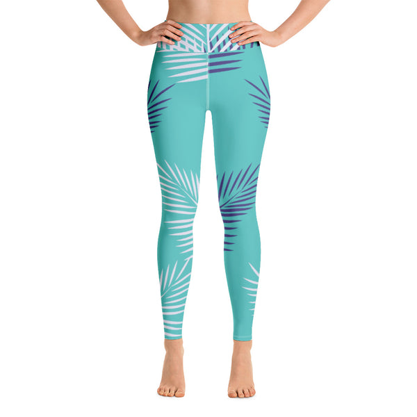 Tayrona Tropical Blue Yoga Leggings