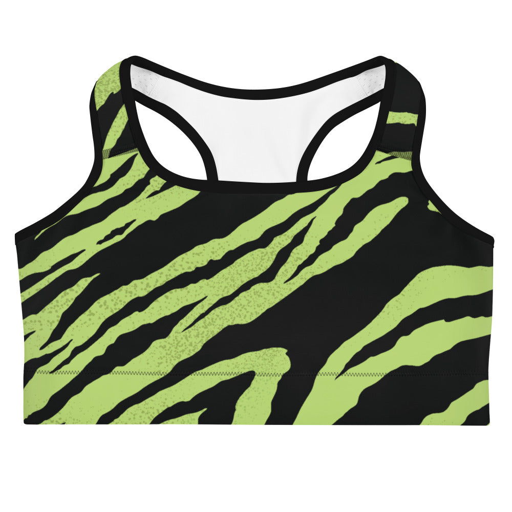 Tayrona Green Tiger StripeSports bra