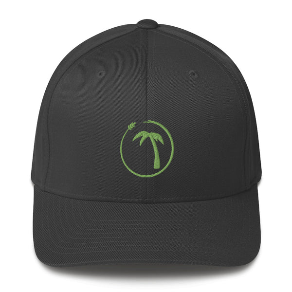 Tayrona Structured Twill Cap Flex Fit Kiwi Green Logo